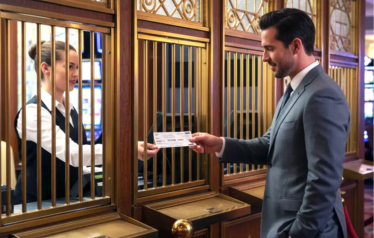 Image of a casino cage